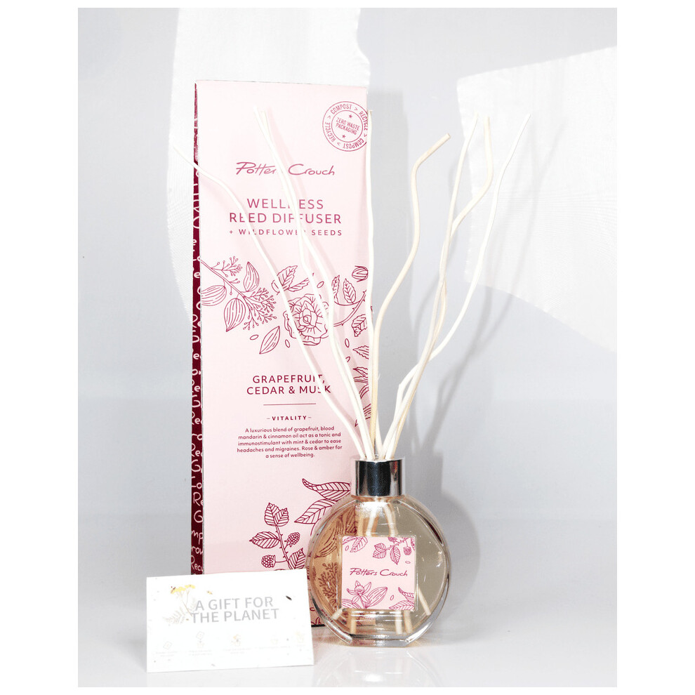 Potters Crouch Wellness Reed Diffuser - Grapefruit, Cedar & Musk