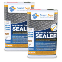 (2 x 5 Litres) Smartseal Imprinted Concrete Sealer, Matt Finish, Driveway and Patio Sealer, Outdoor Concrete Sealer for Stamped Concrete