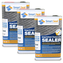 (3 x 5 Litres) Smartseal Imprinted Concrete Sealer - SILK/WET LOOK - Easy To Apply Driveway Sealer - Durable Protection Outdoor Sealer for Imprinted Concrete