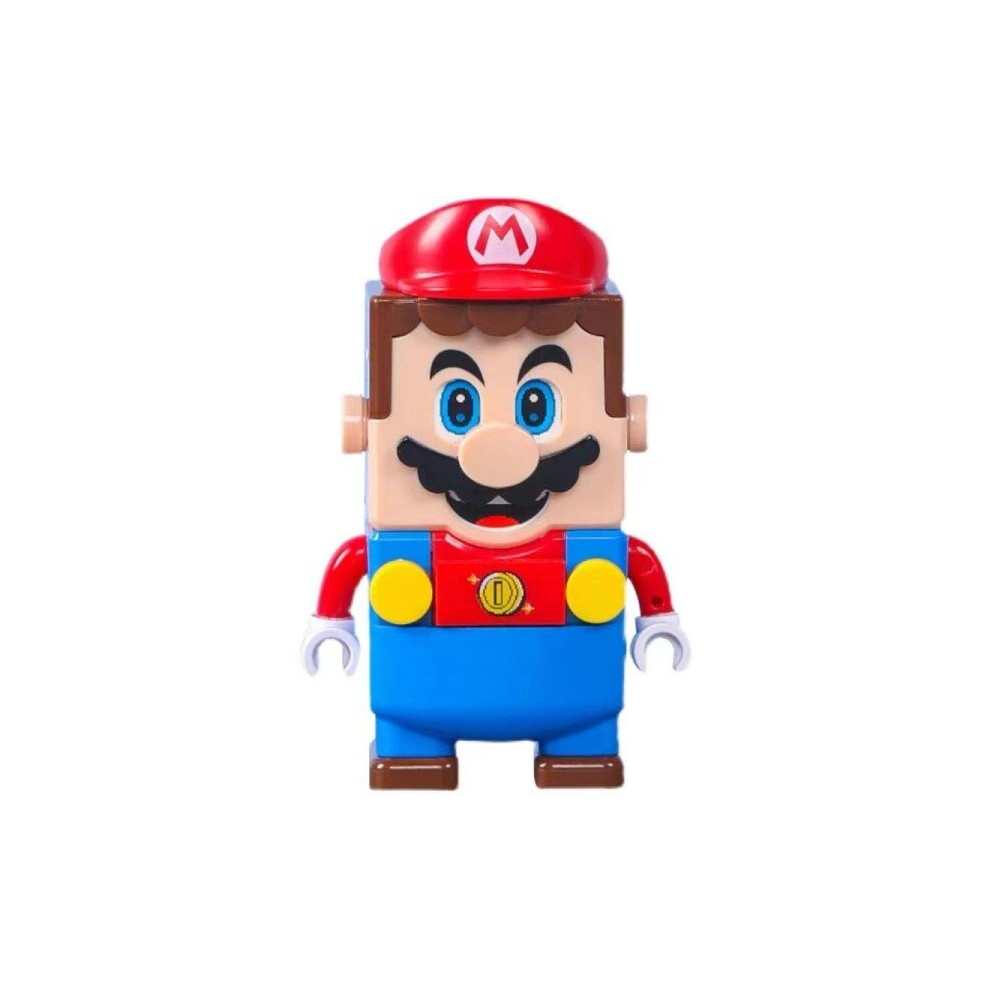 (red) Mario Classic TV Game Series Question Mini Building Blocks Action Toy