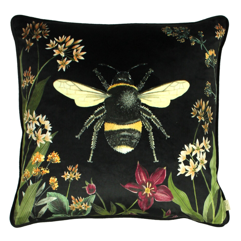 Evans Lichfield Midnight Garden Bee Cushion Cover