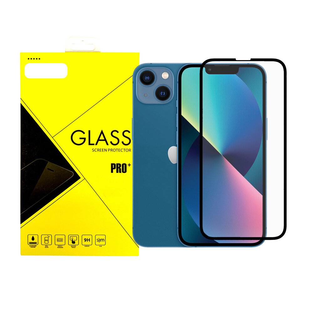 For Apple iPhone 14 Full Cover Tempered Glass Screen Protector