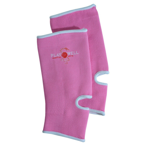 (Senior) Playwell Muay Thai Elasticated Ankle Support - Pink