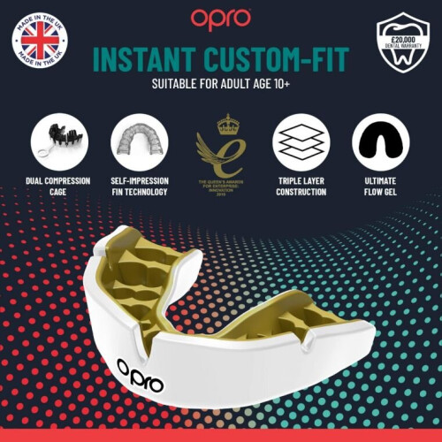 OPRO ADULTS INSTANT CUSTOM FIT MOUTH GUARD - RED 1