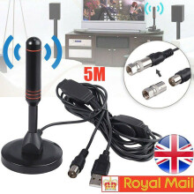 High Gain TV Aerial For Freeview HD DAB Radio Magnetic Base DVB-T2