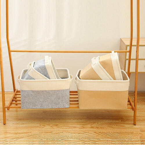 Folding Storage Basket Felt Fabric Storage Boxes For Nursery Toys 1