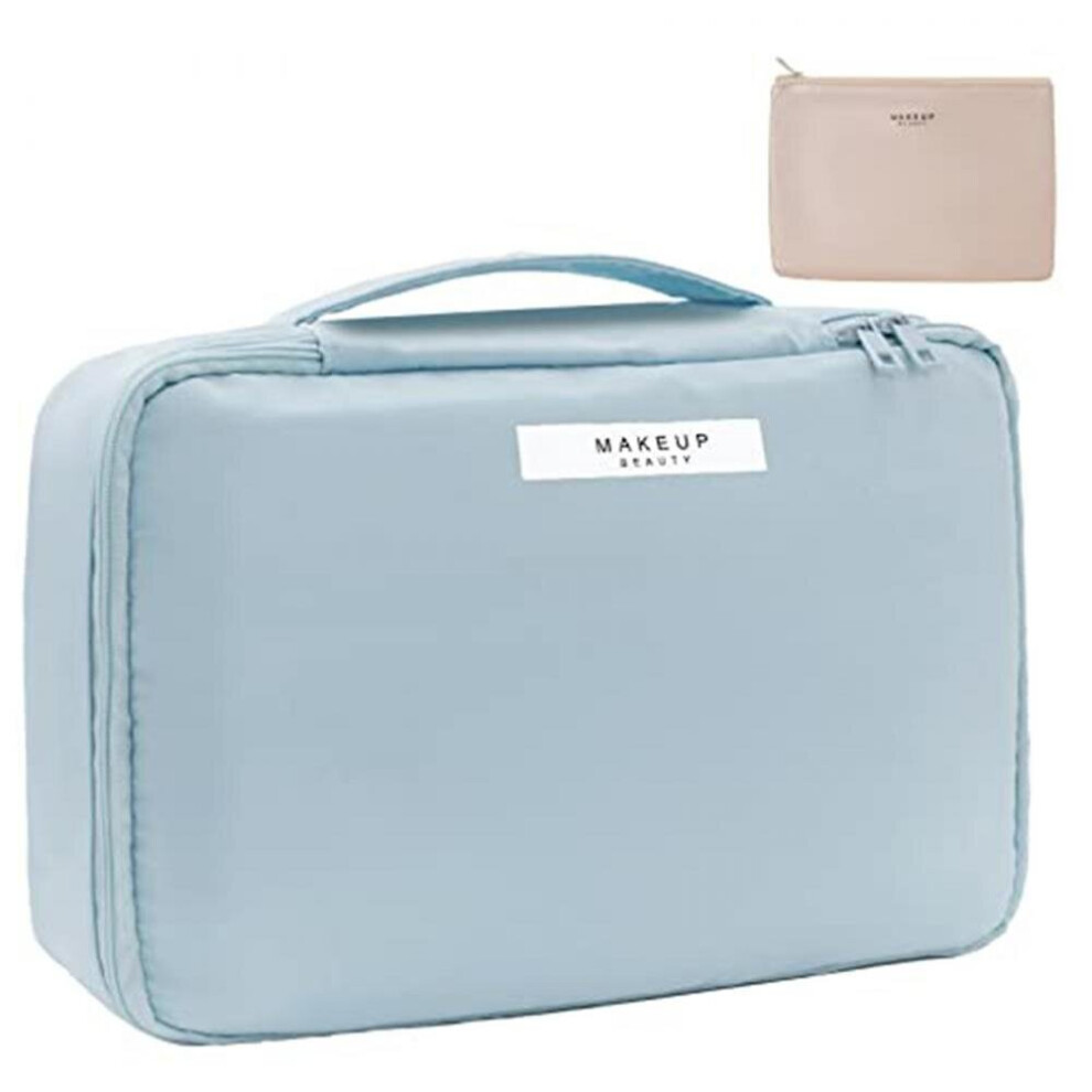 Hkhbjs Blue Travel Makeup Bag Cosmetic Bag Makeup Bag Toiletry Bag,