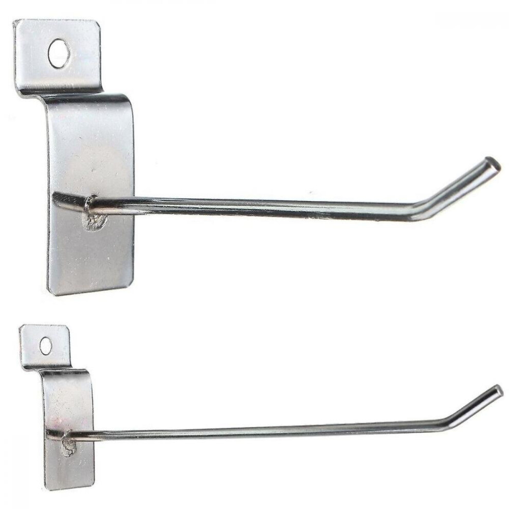25 X Slatwall Single Hook Pin Shop Display Fitting Prong Hanger 100Mm 6933156396441