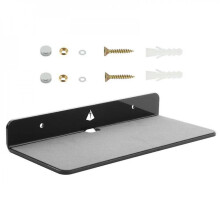 Acrylic Wall Mount Display Shelf For Bluetooth Speaker, Webcam-black