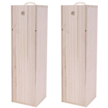 2x Red Wine Bottle Wooden Packing Box For Hampagne Flute Special Box