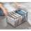 4 Pcs Wardrobe Clothes Mesh Storage Boxes Visible Grid Divider 3