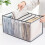 4 Pcs Wardrobe Clothes Mesh Storage Boxes Visible Grid Divider 4