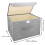 2 Pack Storage Boxes With Lids, Handles For Bedroom Office(grey) 3