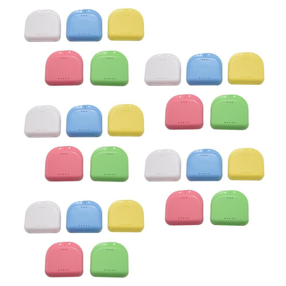 Hkhbjs Retainer Case 25Pcs Mouth Guard Case Orthodontic Dental Retainer Box