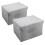 2 Pack Storage Boxes With Lids, Handles For Bedroom Office(grey) 1