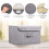 2 Pack Storage Boxes With Lids, Handles For Bedroom Office(grey) 2