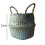 Natural Seagrass Woven Storage Basket For Home Decorations - Blue 2