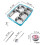 5 Compartments Lunch Box Stainless Steel Leak-proof Bento Boxes(blue) 5