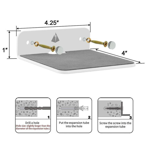 4pack Acrylic Wall Mount Display Shelf For Bluetooth Speaker-white 2