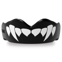 (Senior (12+)) PLAYWELL SAFEJAWZ EXTRO SERIES FANGZ SELF FIT MOUTHGUARDS - BLACK