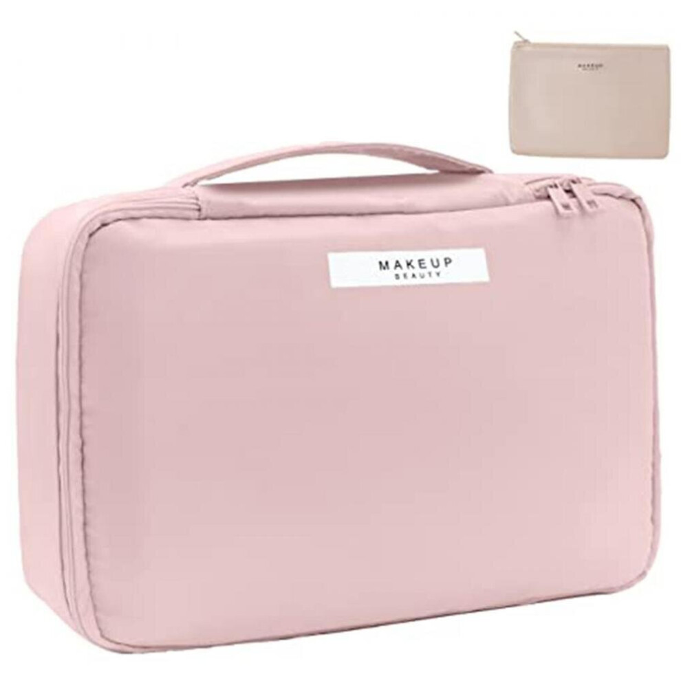 Hkhbjs Pink Travel Makeup Bag Cosmetic Bag Makeup Bag Toiletry Bag,