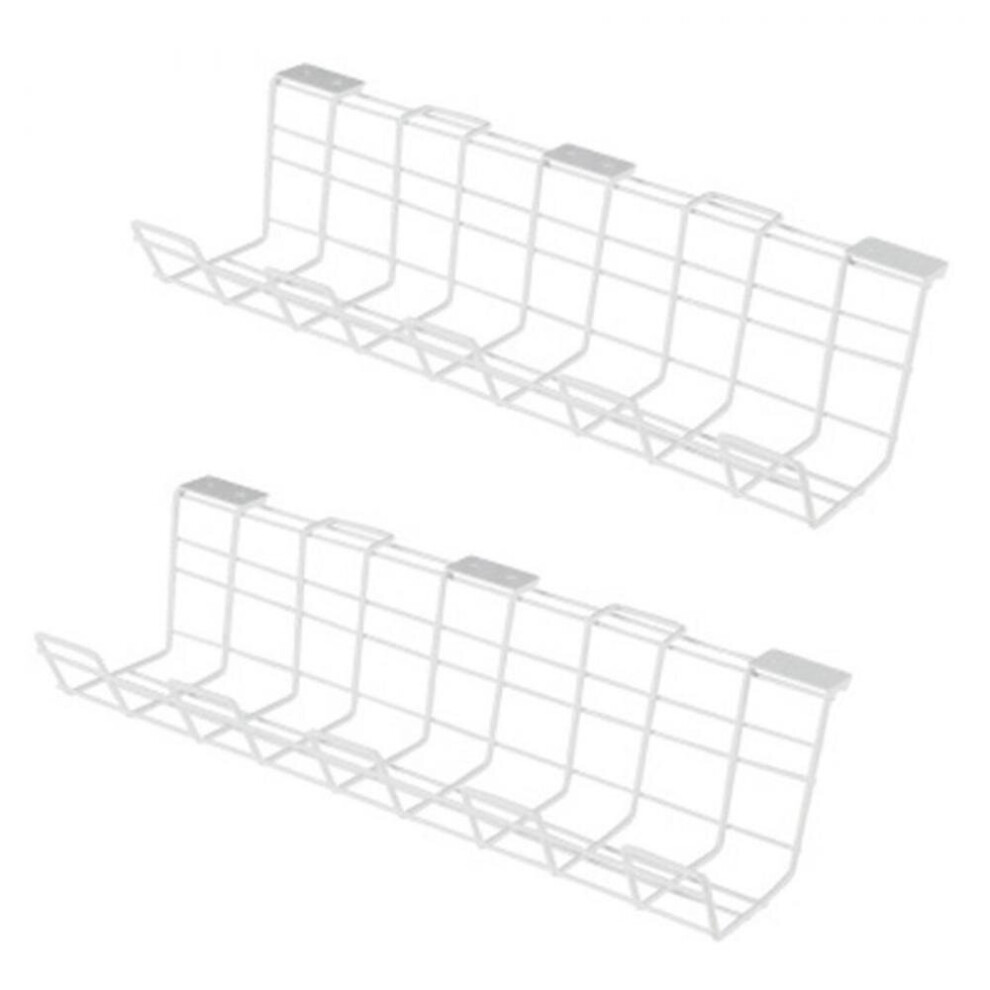 2Pc Under Desk Cable Management Rack Cable Organizer Storage Rack 6933156150166
