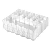24pcs Plastic Egg Cartons Clear For Family Chicken Market- 12 Grids