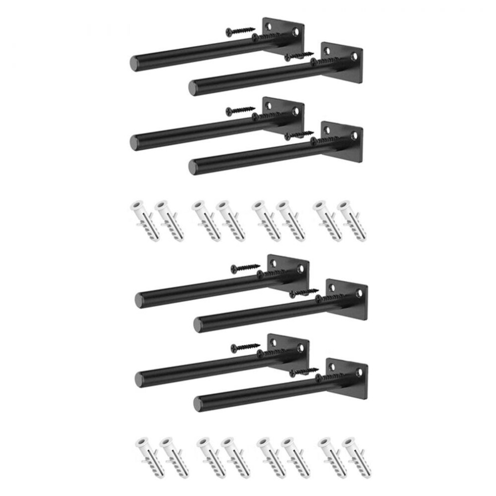 6 Inch Heavy Duty Shelf Supports - 4X Brackets, 8X Screws, 8X Anchors 6933156142345