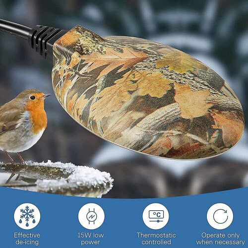 Protable Bird Bath De-icer Heater Outdoors Pond De-icer(colorful) 2