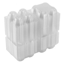 50pcs Plastic Egg Cartons For Family Pasture Chicken Market- 4 Grids