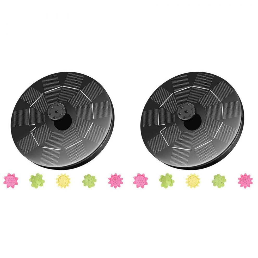 3w Solar Powered Fountain Pump With 9 Nozzles, For Bird Bath Fountain