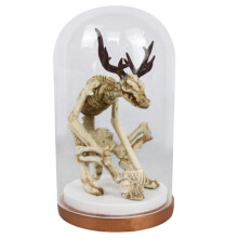 Wendigo Skeleton Fossil Simulation Skull Model Glass Cover Home Decor