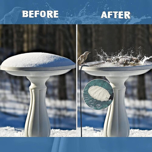 Protable Bird Bath De-icer Heater Outdoors Pond De-icer(white) 2