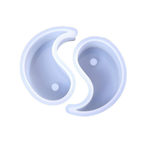 2 Pcs Silicone Molds Yin Yang Candle Mold Tai Chi Soap Wax Mold on OnBuy