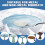 Protable Bird Bath De-icer Heater Outdoors Pond De-icer(white) 4