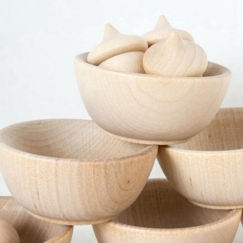 Unfinished Wooden Peg Nesting Dolls,unpainted Decorative 1