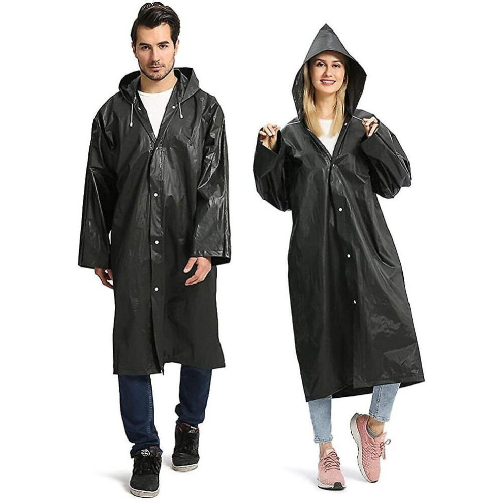 Raincoats For Adults, Reusable Waterproof Rain Emergency Rain Coat With Hood