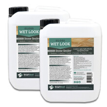 (2 x 5 Litres) Smartseal Natural Stone Sealer - Wet Look Finish - Professional Grade, Easy To Apply Sealer - Durable Gloss Sealer for Sandstone, Limestone & Slate