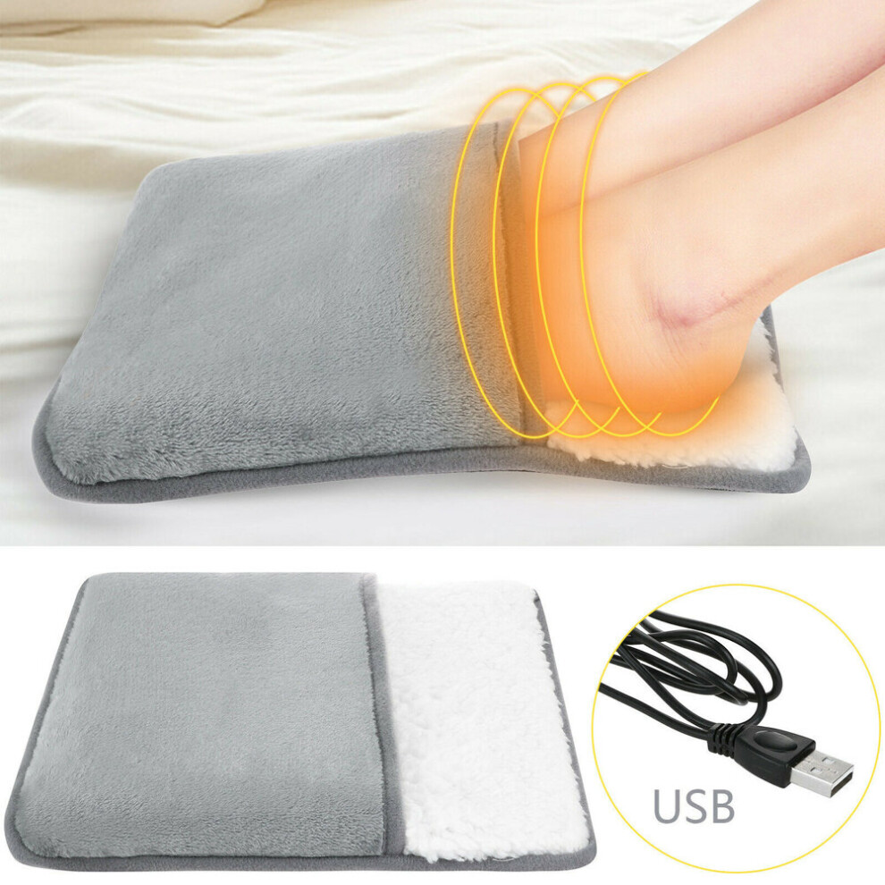 Bedee Electric Foot Warmer Soft Heating Pad Feet Warmer Slippers Winter Usb
