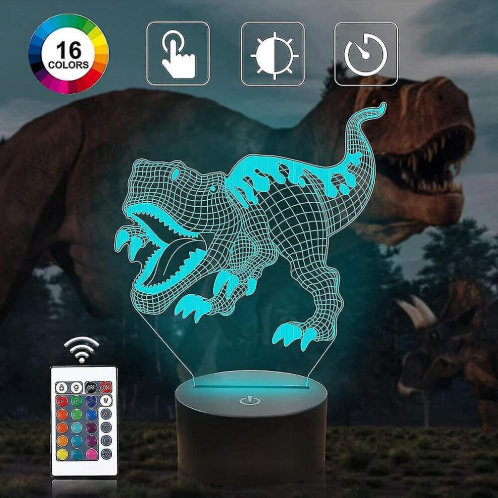 Dinosaur Toys, 3D Optical Hologram Night Light For Kids