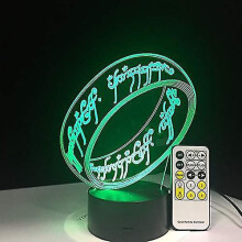 Shxx Lord Of The Rings 3D Lamp 7 Colors Kids Gift Touch Night Light For Children Holiday 3D Illusion Desk Lamp Movie Memory Present 3D9l-358