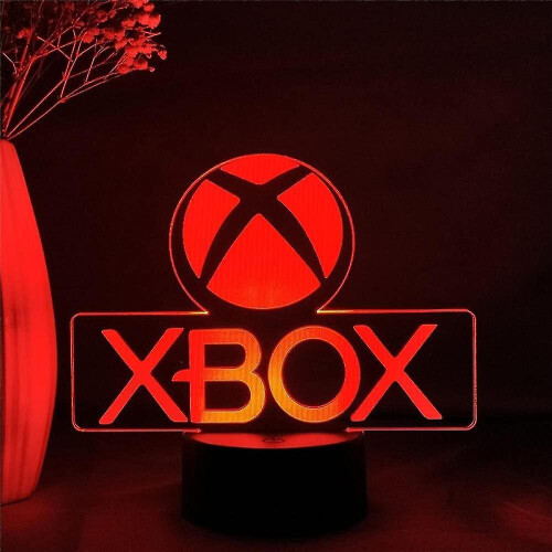 Shxx Valentine's Day Gift Led Lights X-b-ox Player Logo 3D Led Night ...