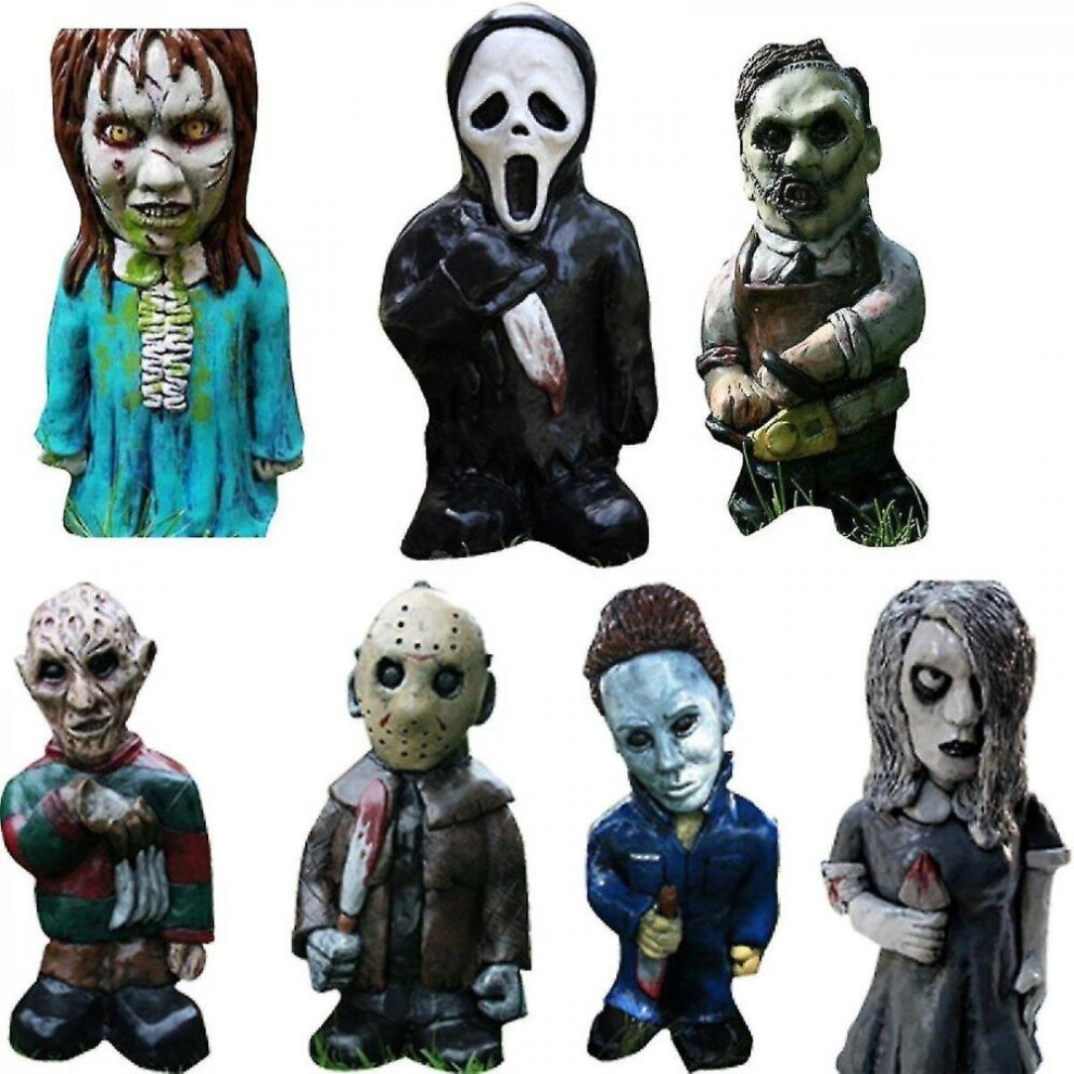 Shxx Garden Zombie Gnome Decoration Halloween Horror Movie Garden Statue Decoration Killer Gnome Resin Decoration Zs-yxt361