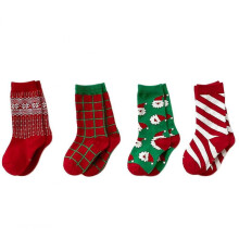 4 Pairs Stockings Christmas Thickened Warm Stockings Socks (assorted Color)