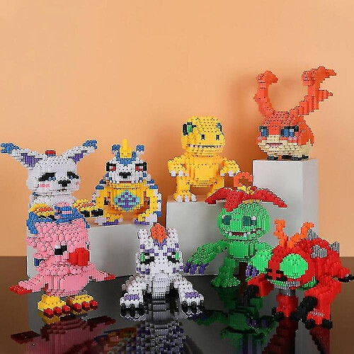 Diy Digimon Small Building Cartoon Agumon Animal Model Education Game ...