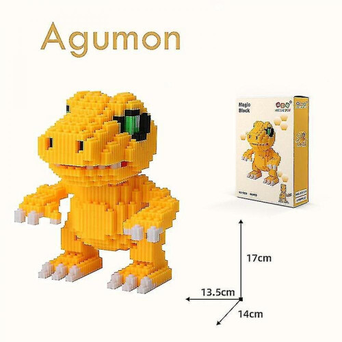 Diy Digimon Small Building Cartoon Agumon Animal Model Education Game ...