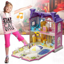 Doll House With Furniture Miniature House Dollhouse Assembling Toys For Kids