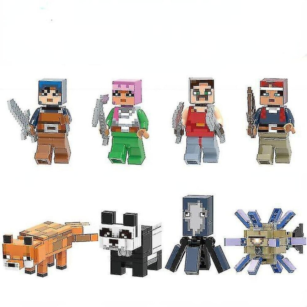 Minecraft Building Blocks Minifigure Panda Hex Valerie My Guardian Assembled Children's Toys