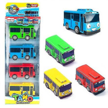 4pcs/set Tayo Bus Car Ejection Toy Bus Model Toy Diecasts Amp; Toy Vehicles Car Kids Toys Vehicle For Children Juguetes Big Size
