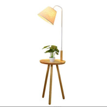 Three-legged Wood Living Room Coffee Table Display Lamp Warm Bedroom Corner Floor Lamp(warm Light)